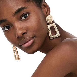 “Gold Queen” Statement Earrings "